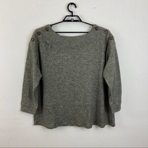 - Cable & Gauge Heather Green Button Detail 2X